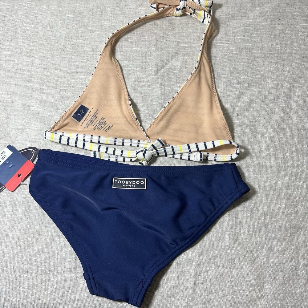 NWT Toobydoo Girl's Ready for The Beach Bikini‎ Set Swimwear Size 1/2 Toddler - Picture 2 of 6